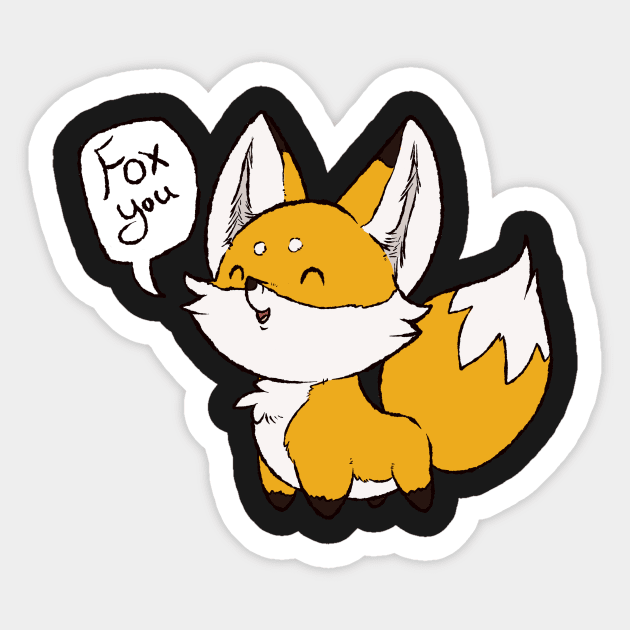 Fox You (Orange) Sticker by Kuroryushin